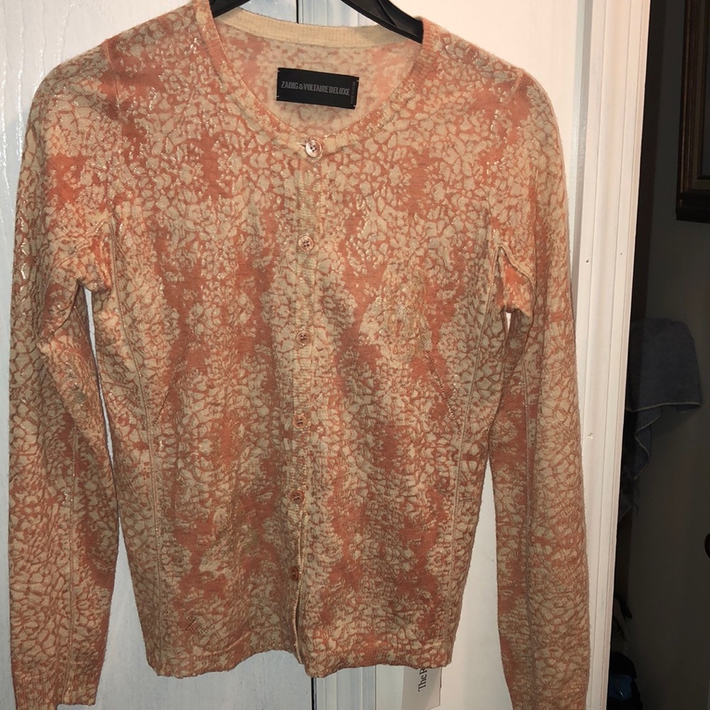 Zadig & Voltaire Deluxe 100% Cashmere Buttoned Front Cardigan. Size S